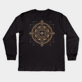 Sacred geometry Kids Long Sleeve T-Shirt